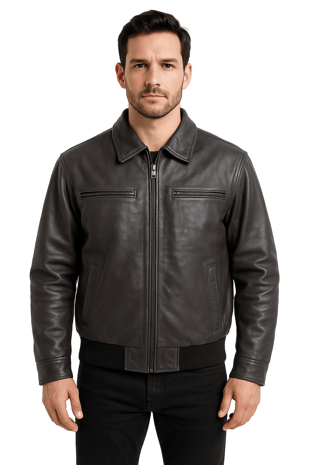 Onyx Luxe Aviator Jacket