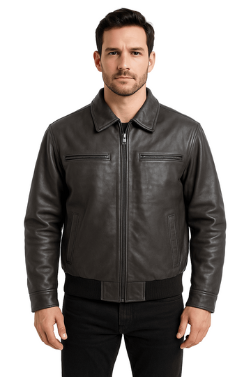 Onyx Luxe Aviator Jacket