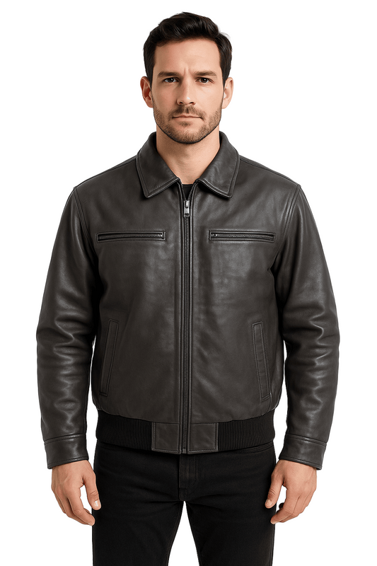 Onyx Luxe Aviator Jacket
