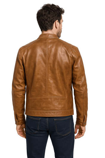 Regal Tan Moto Luxe Jacket