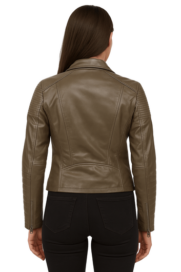 Olive Luxe Biker Jacket