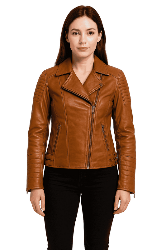 Caramel Luxe Biker Jacket