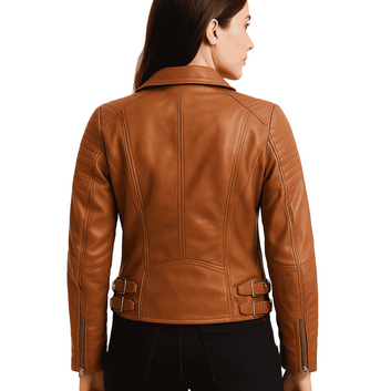 Caramel Luxe Biker Jacket