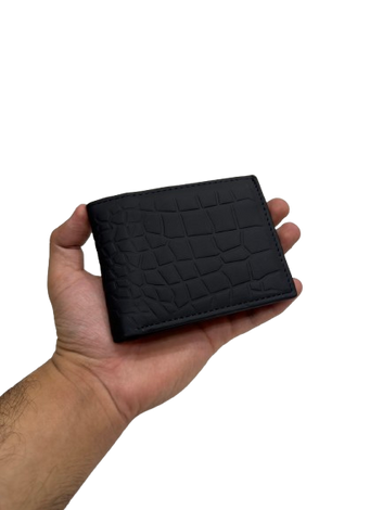 Croco Noir Prestige Wallet