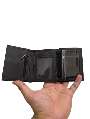 Espresso Lock Leather Wallet